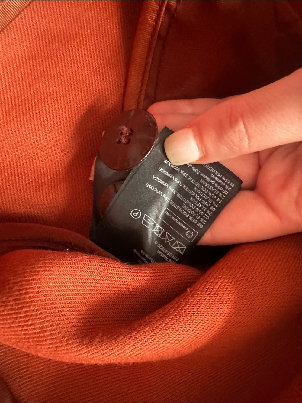 H&M Rust Oversized Utility Jacket Shacket Minimalist Button Up Coat EU 34 - Picture 6 of 12
